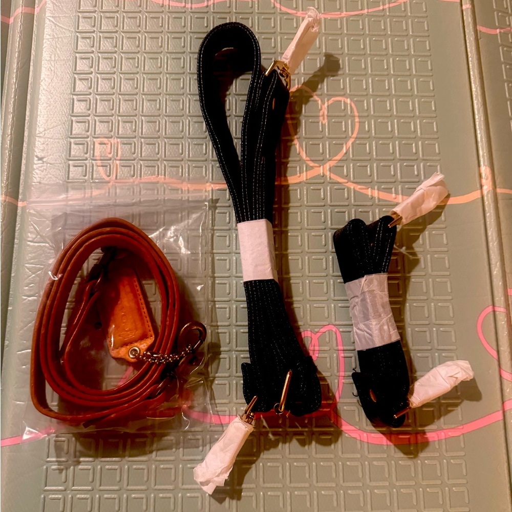 Black and Tan Crossbody Bag Replacement Straps